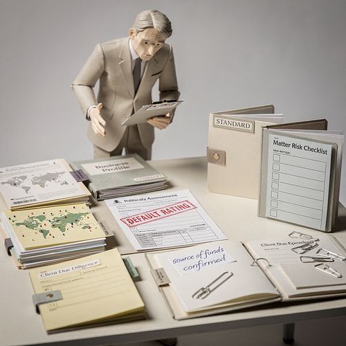 A depiction of inadequate client matter risk assessment for AML law firm risk